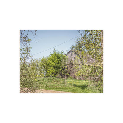 U R There Photography Bishop Road Grey II Rustic Farmhouse Decorative Ceramic Tile 6 "x 8