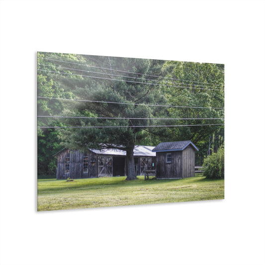 U R There Photography Leonard Road Roadside Greys Rustic Farmhouse Acrylic Wall Print