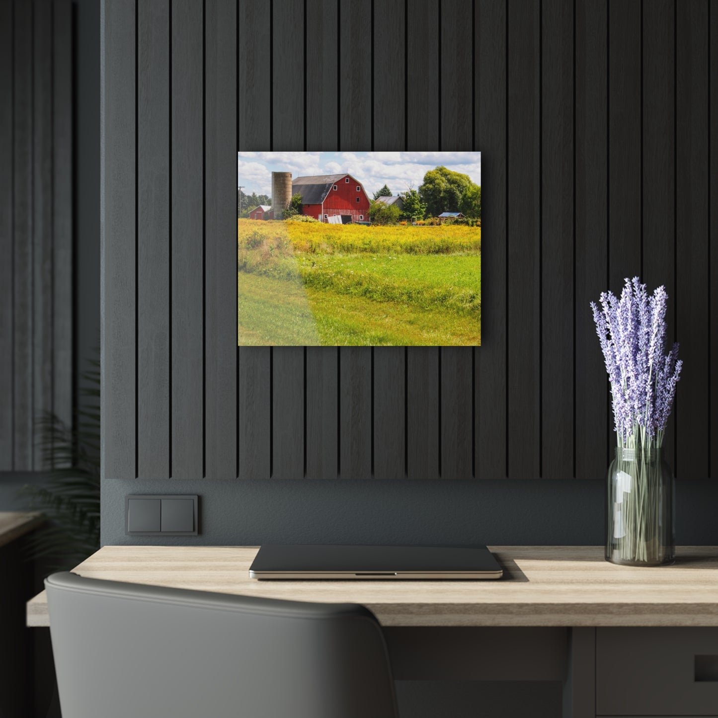 U R There Photography Starr Court Red I Rustic Farmhouse Acrylic Wall Print