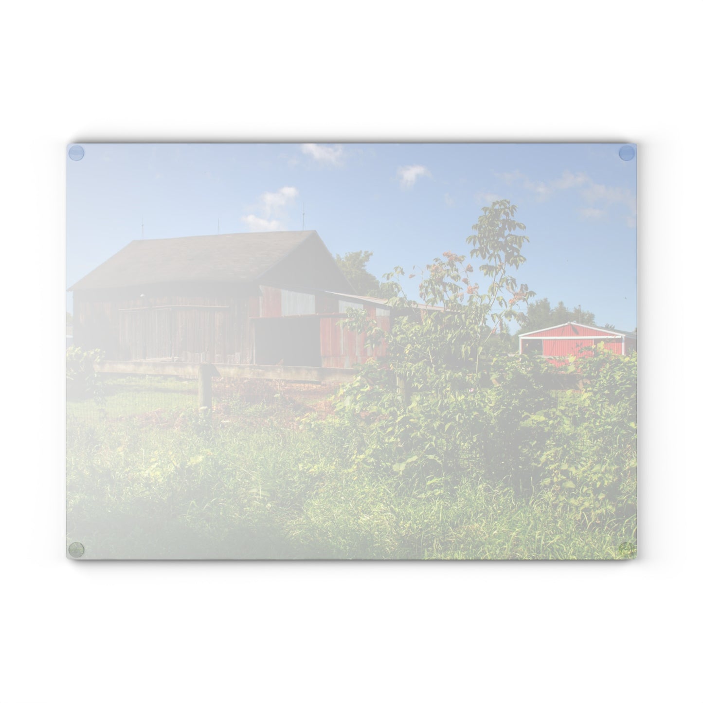 U R There Photography Beyond the Fence on Hunters Creek Rustic Farmhouse Tempered-Glass Cutting Board