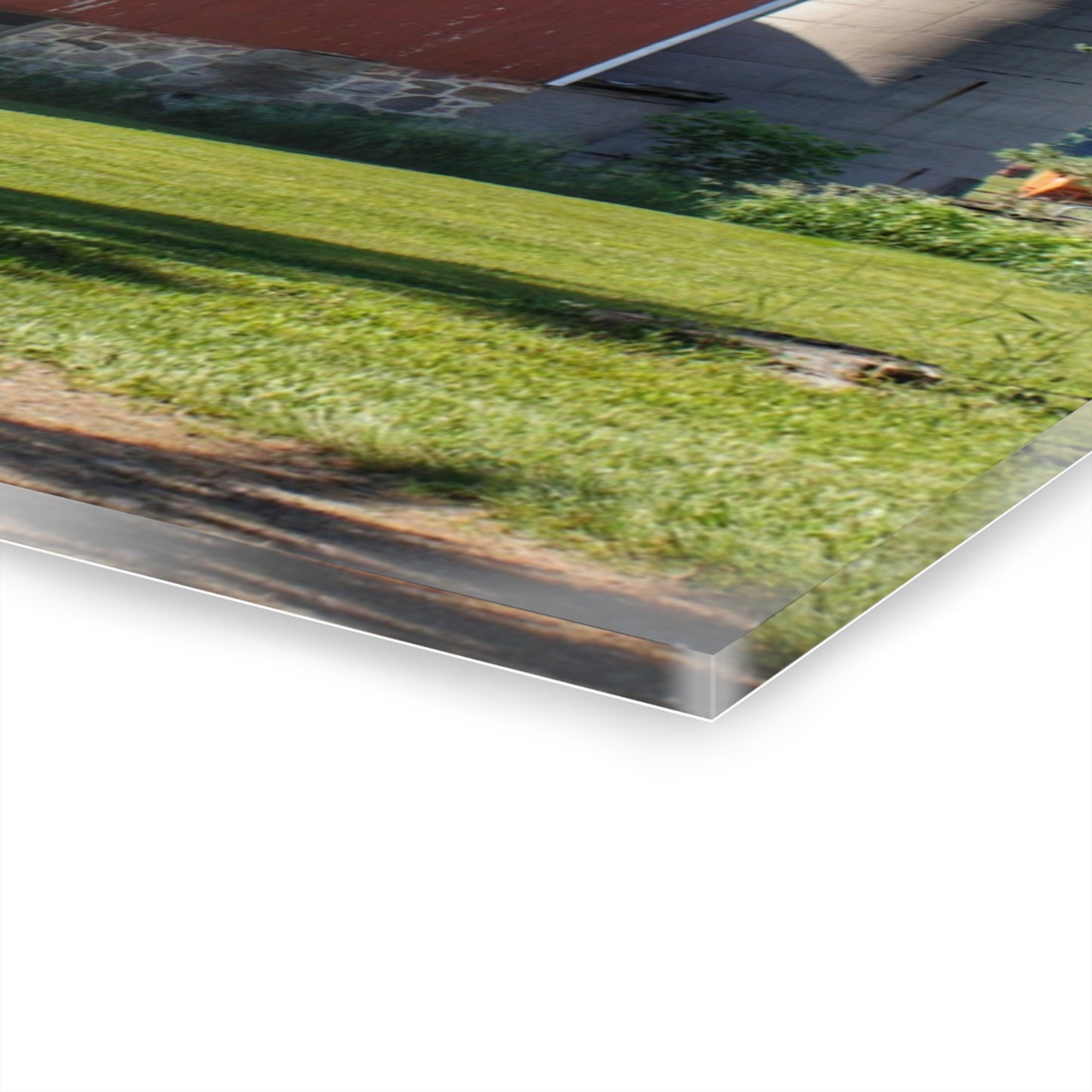 U R There Photography Mayville Road Red Rustic Farmhouse Acrylic Wall Print