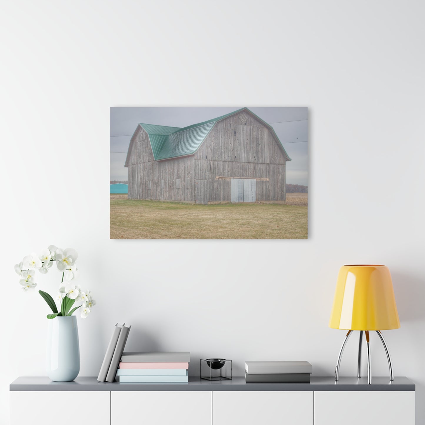 U R There Photography Forest Road Grey Rustic Farmhouse Acrylic Wall Print