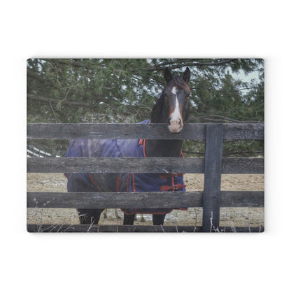 U R There Photography Hosner Road Chestnut Rustic Farmhouse Tempered-Glass Cutting Board