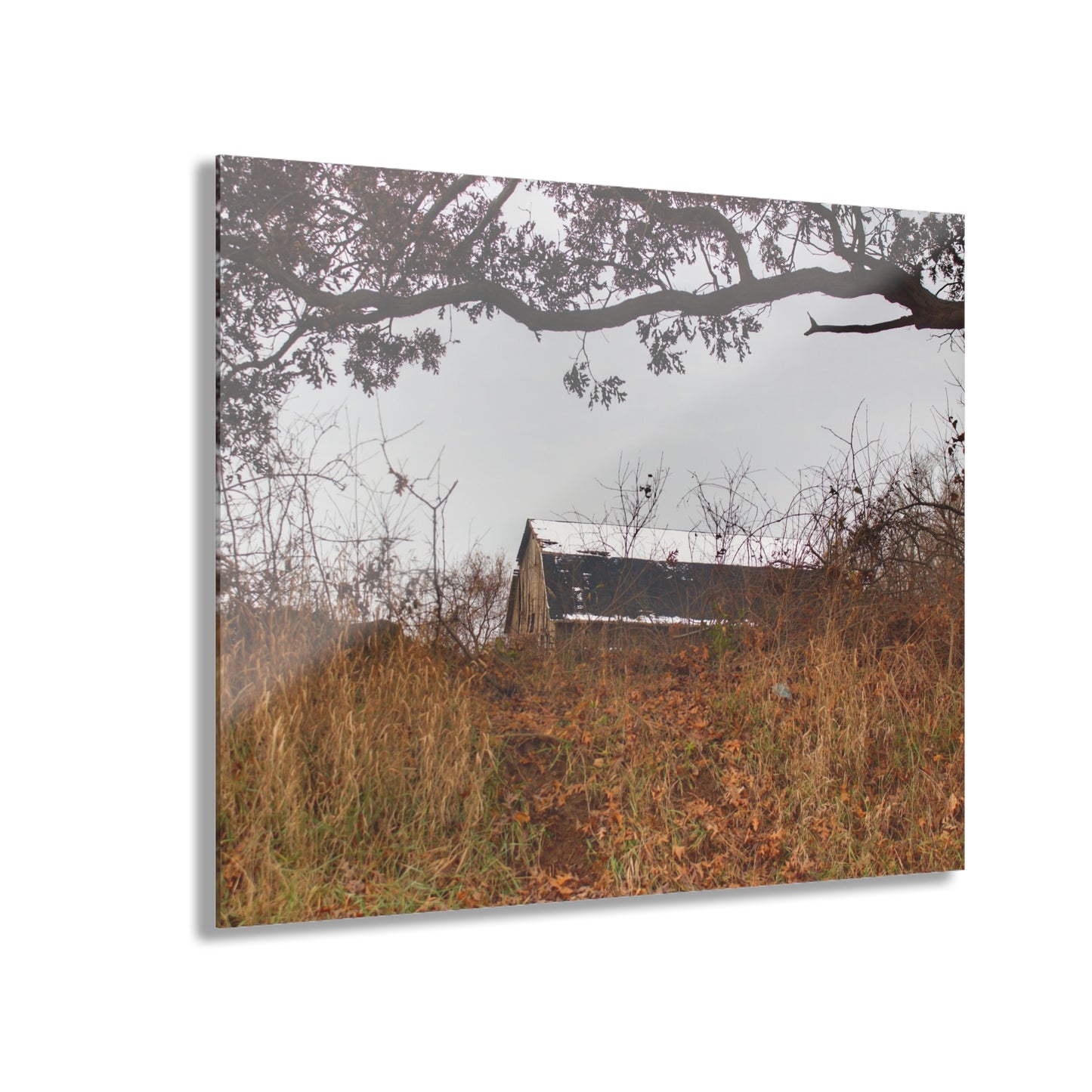 U R There Photography North Oxford Road Grey II Rustic Farmhouse Acrylic Wall Print