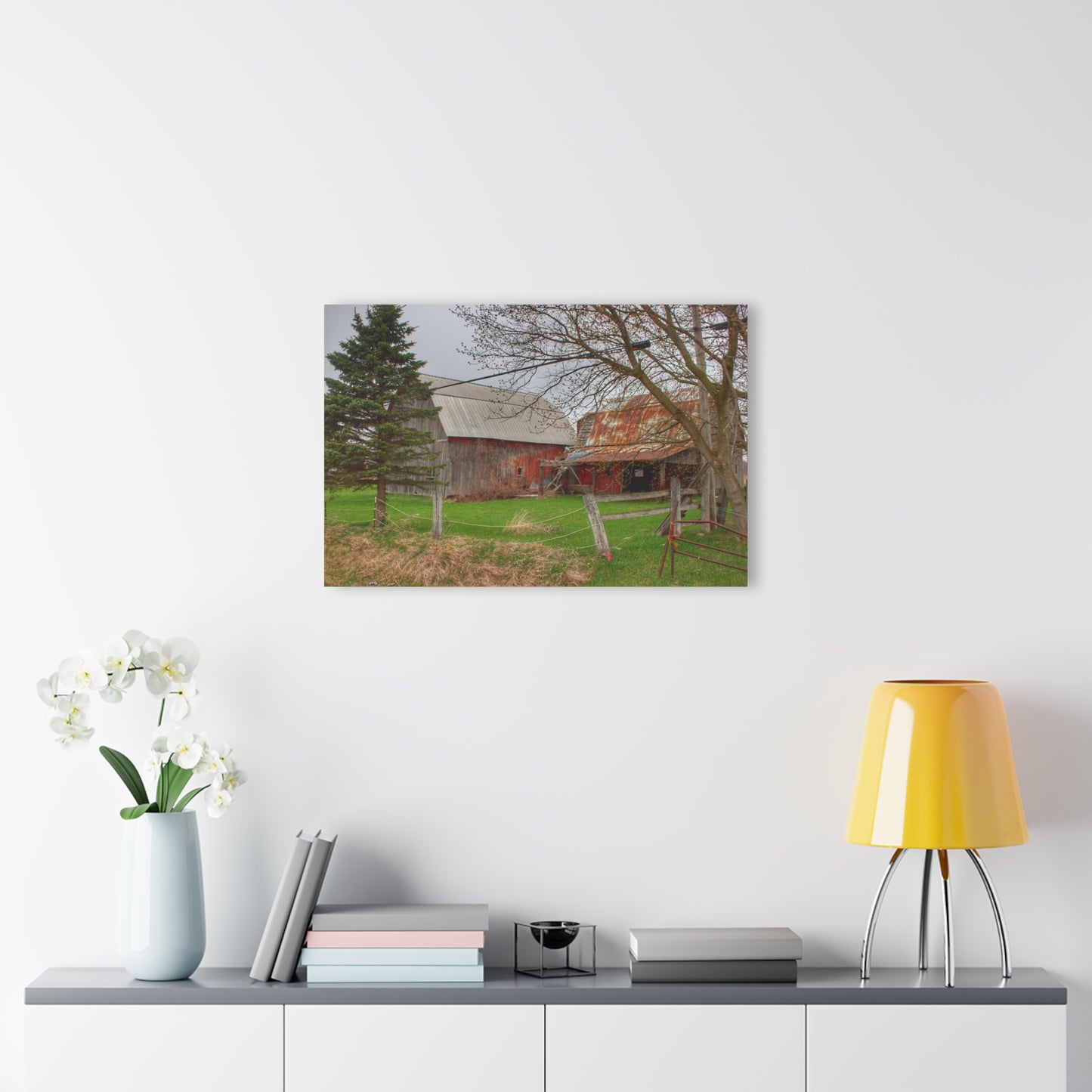U R There Photography Dodge Road Forgotten Greys Rustic Farmhouse Acrylic Wall Print
