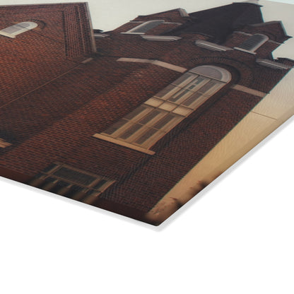 U R There Photography Brown City Methodist Church Rustic Farmhouse Tempered-Glass Cutting Board