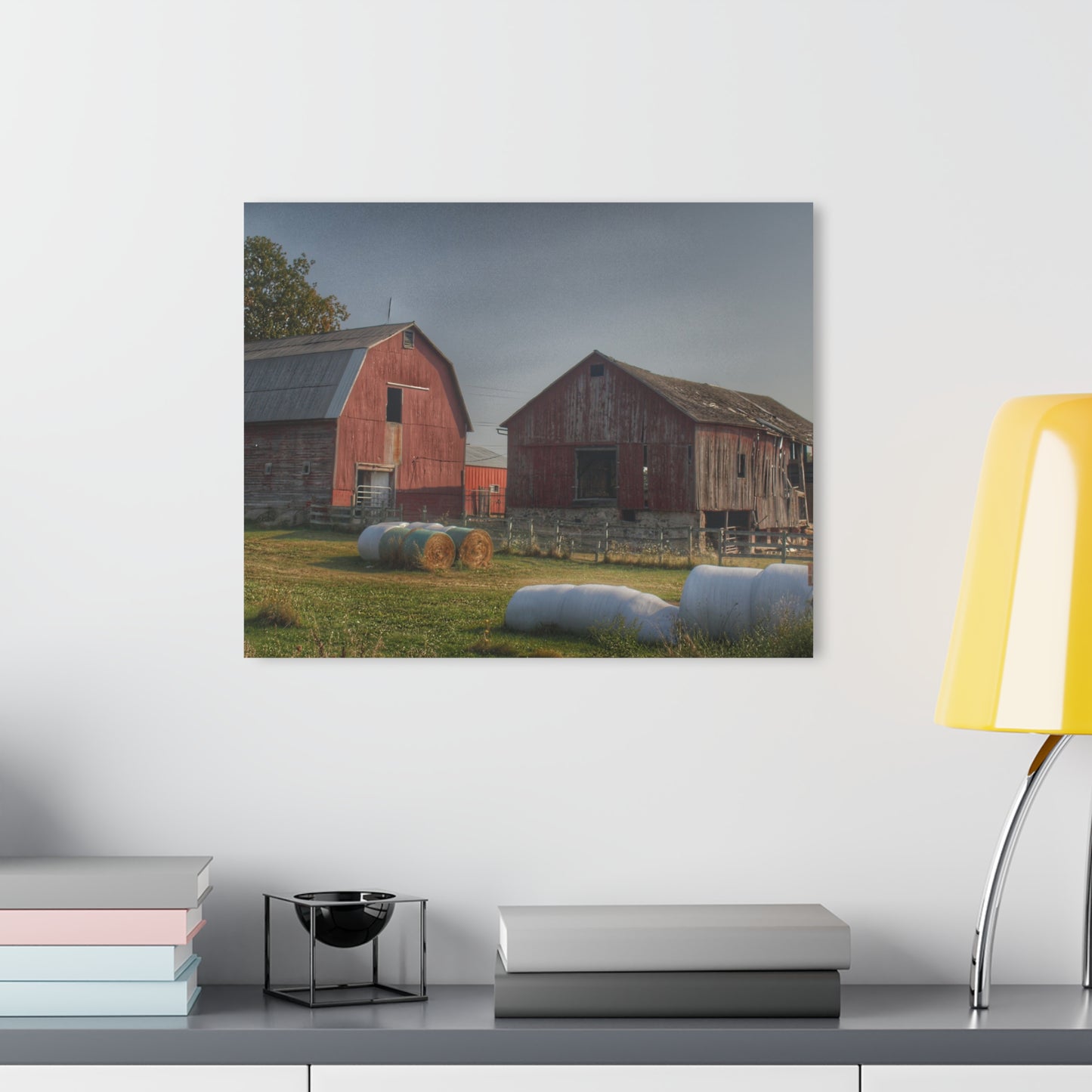 U R There Photography Irish Road Old Reds I Rustic Farmhouse Acrylic Wall Print