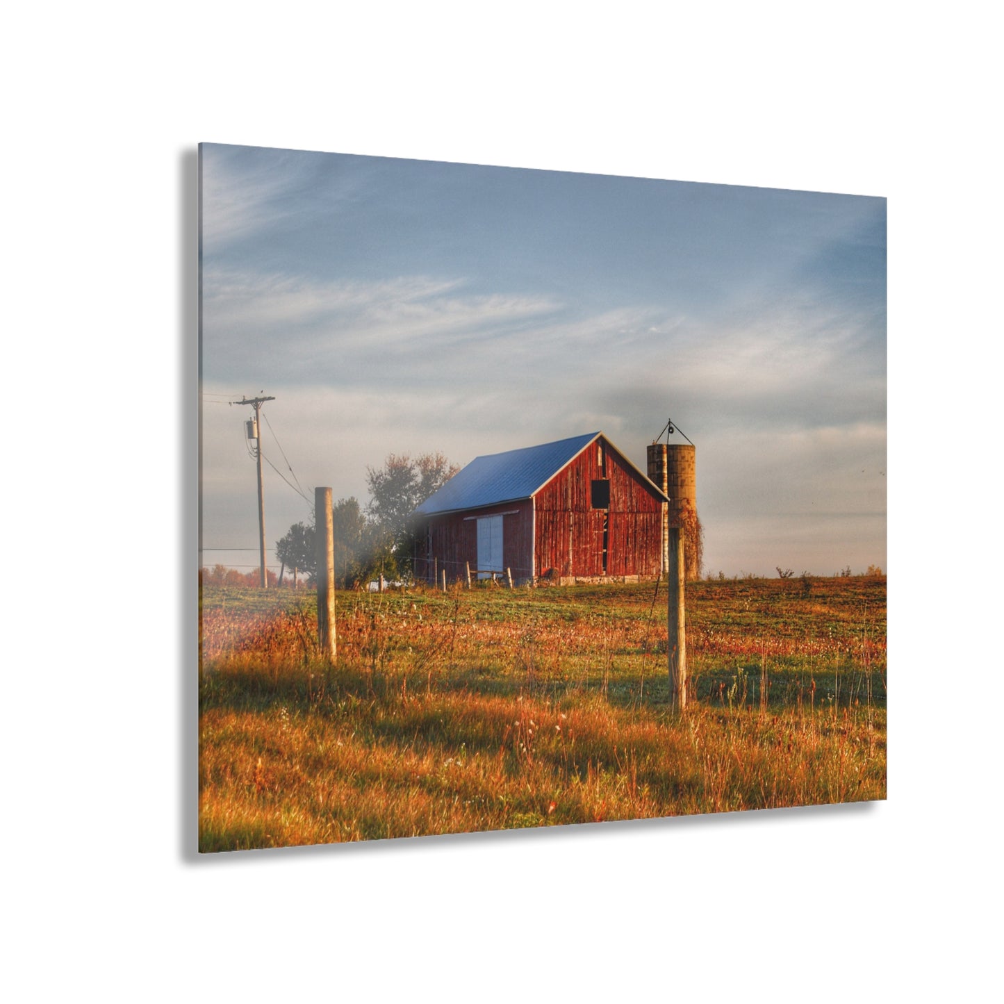 U R There Photography North Lake Pleasant Little Red II Rustic Farmhouse Acrylic Wall Print