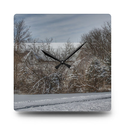 U R There Photography Hidden in Oxford II Rustic Farmhouse Acrylic Analog Wall Clock