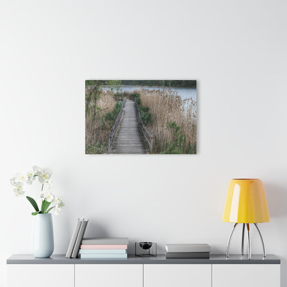 U R There Photography Linear Park Bridge in Lapeer II Rustic Farmhouse Acrylic Wall Print