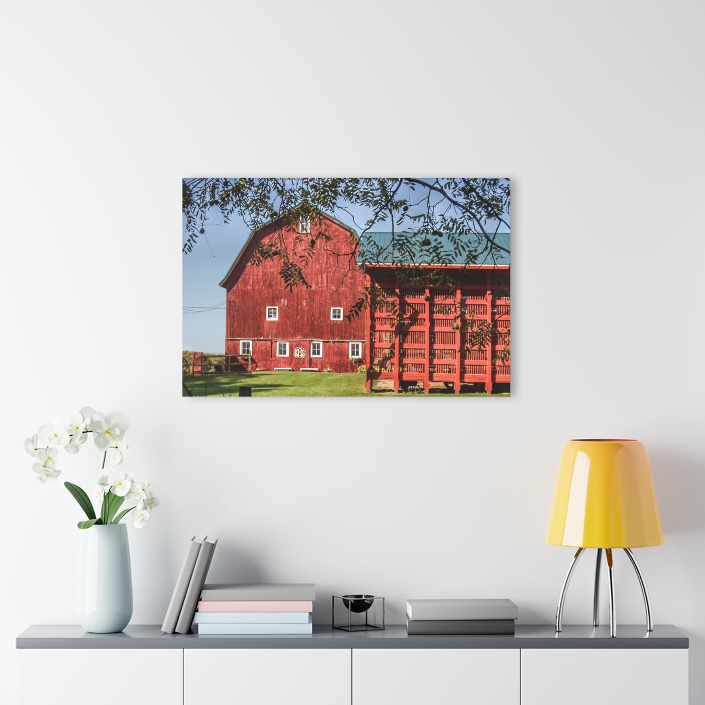 U R There Photography Gardner Road Red I Rustic Farmhouse Acrylic Wall Print