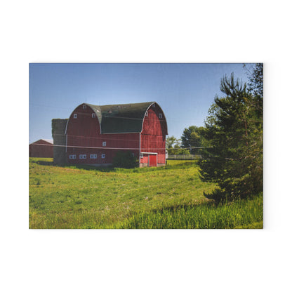 U R There Photography Hegel Road Red Rustic Farmhouse Tempered-Glass Cutting Board