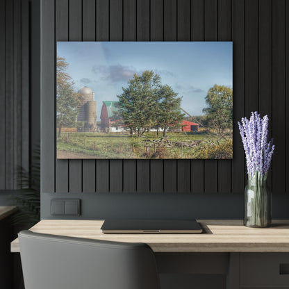 U R There Photography Croswell Wagner Road Red Rustic Farmhouse Acrylic Wall Print