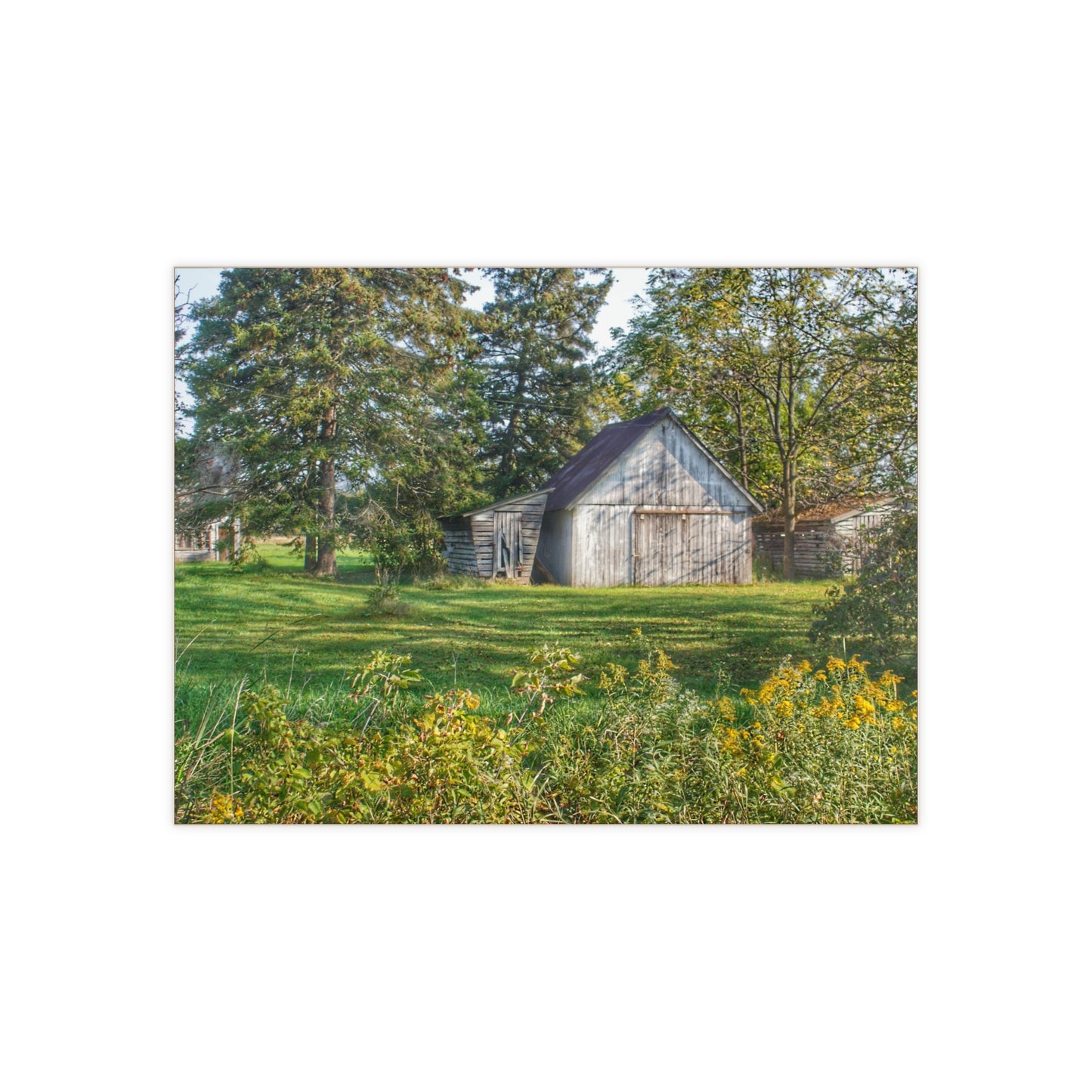 U R There Photography Bowers Road Little White Rustic Farmhouse Decorative Ceramic Tile