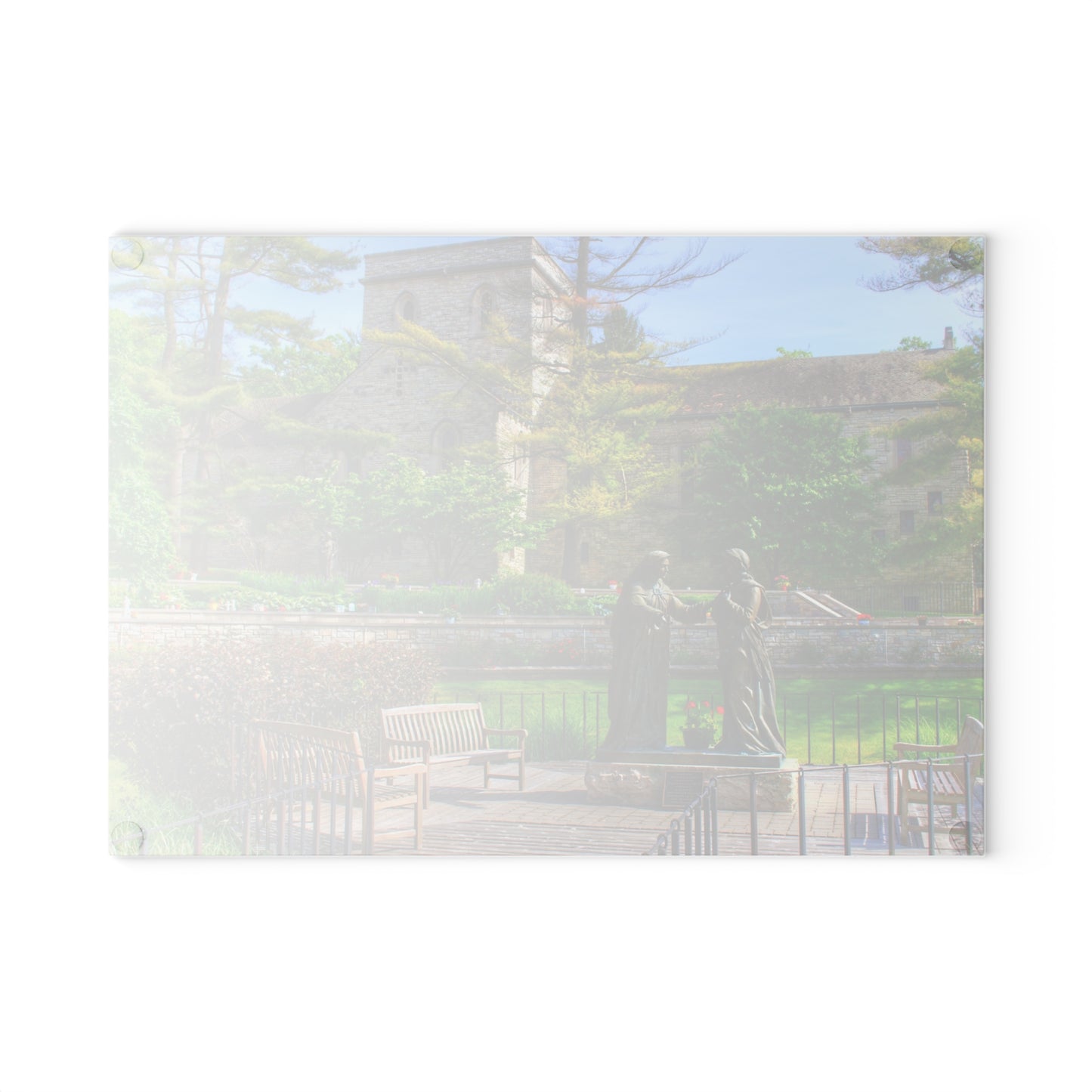 U R There Photography Saint Hugo of the Hills I Rustic Farmhouse Tempered-Glass Cutting Board