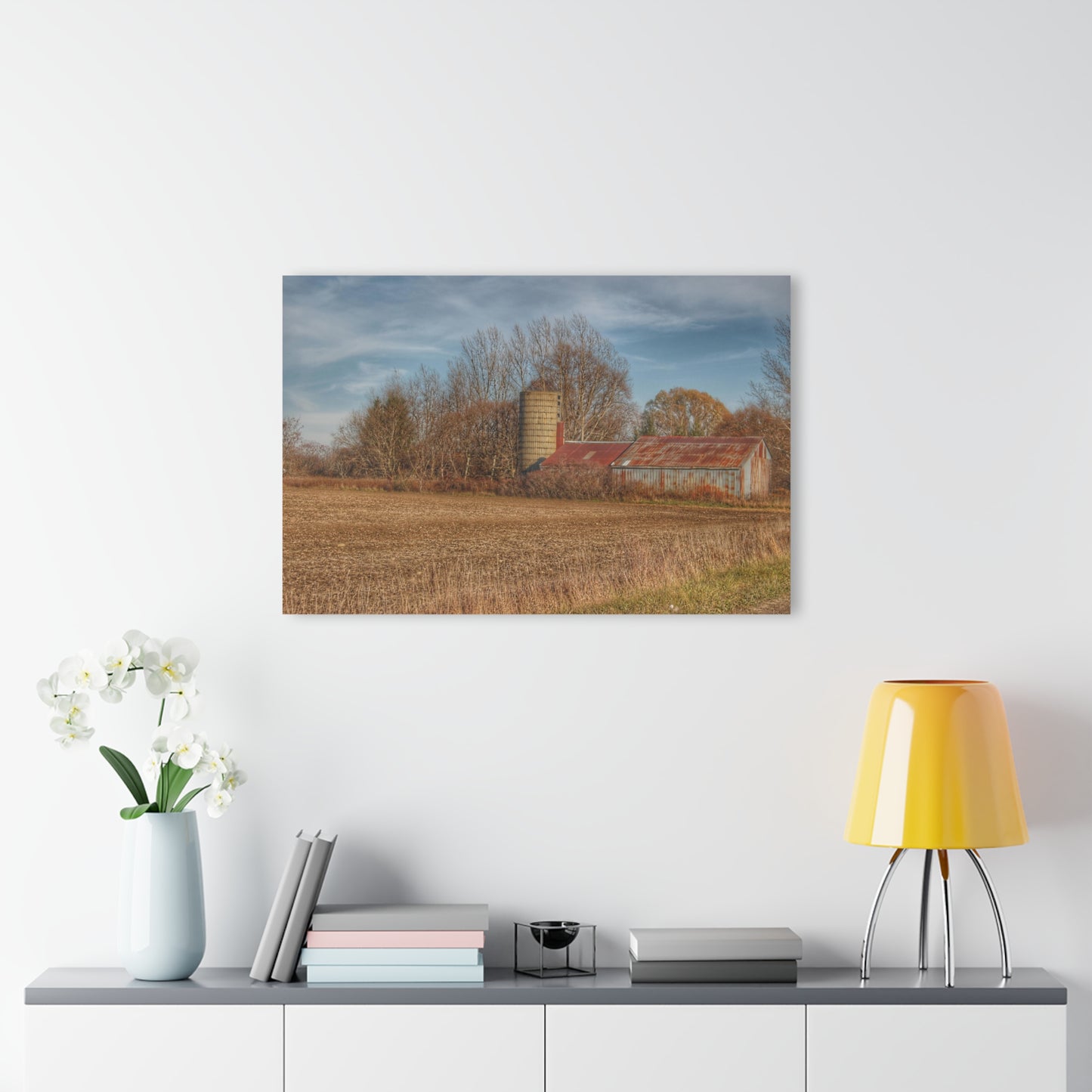 U R There Photography Brief Road Blue Rustic Farmhouse Acrylic Wall Print