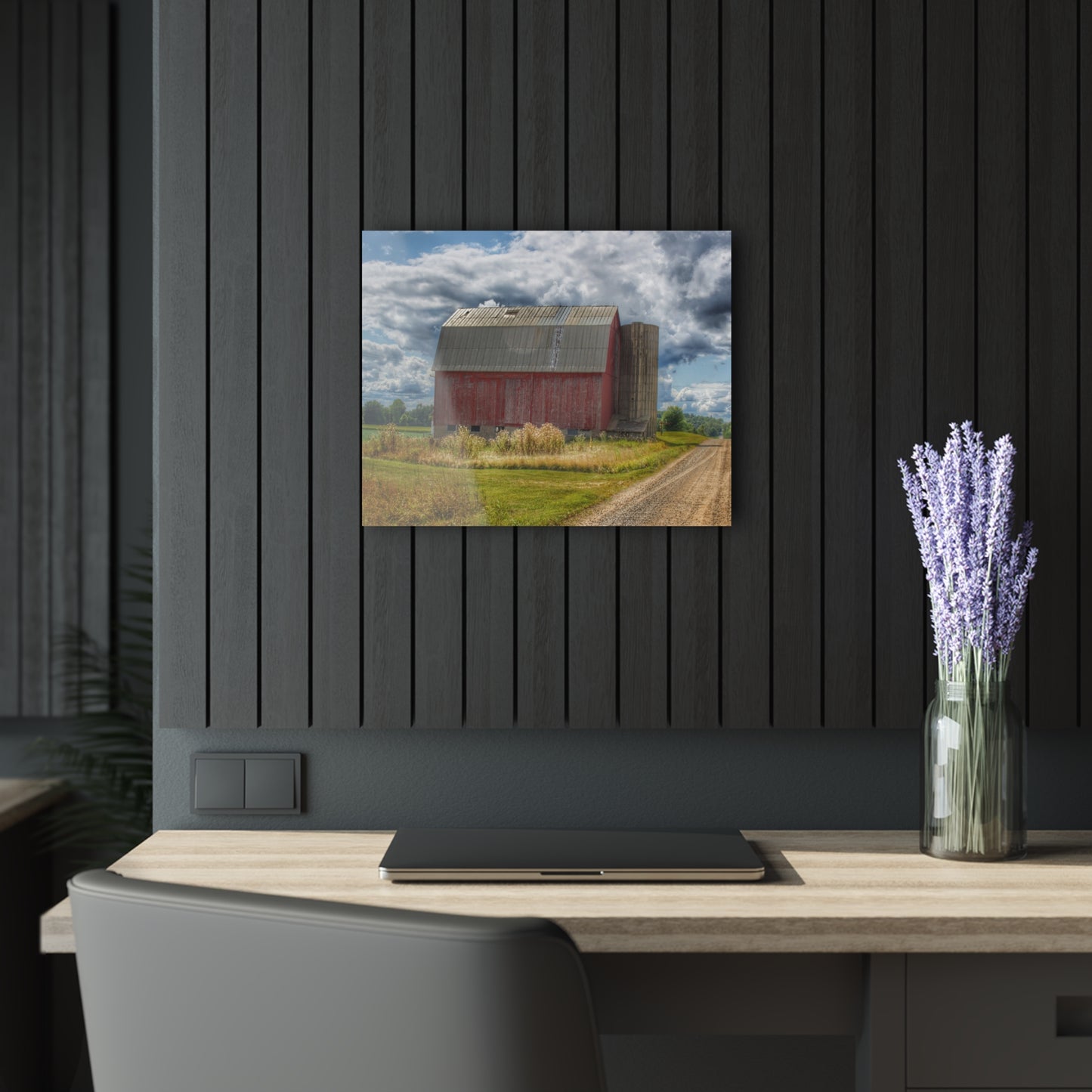 Barn Boutique Modern Farmhouse Acrylic Wall Print| Haines Road Red I