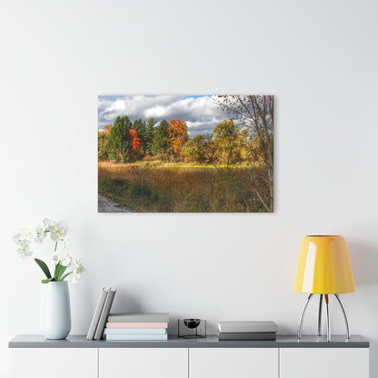 U R There Photography Fall Pond on Sutton Road Rustic Farmhouse Acrylic Wall Print