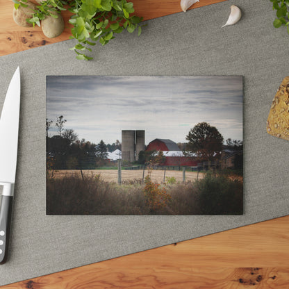 U R There Photography Haines Road Farm Rustic Farmhouse Tempered-Glass Cutting Board