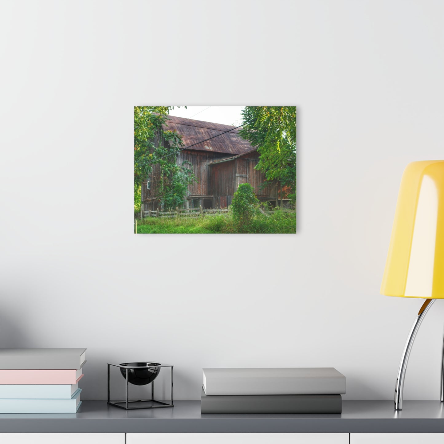 U R There Photography Oxford Rusted Red I Rustic Farmhouse Acrylic Wall Print