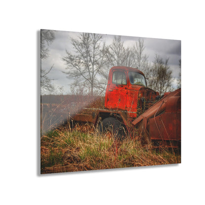 U R There Photography North Gates Road Rusted Red Rustic Farmhouse Acrylic Wall Print