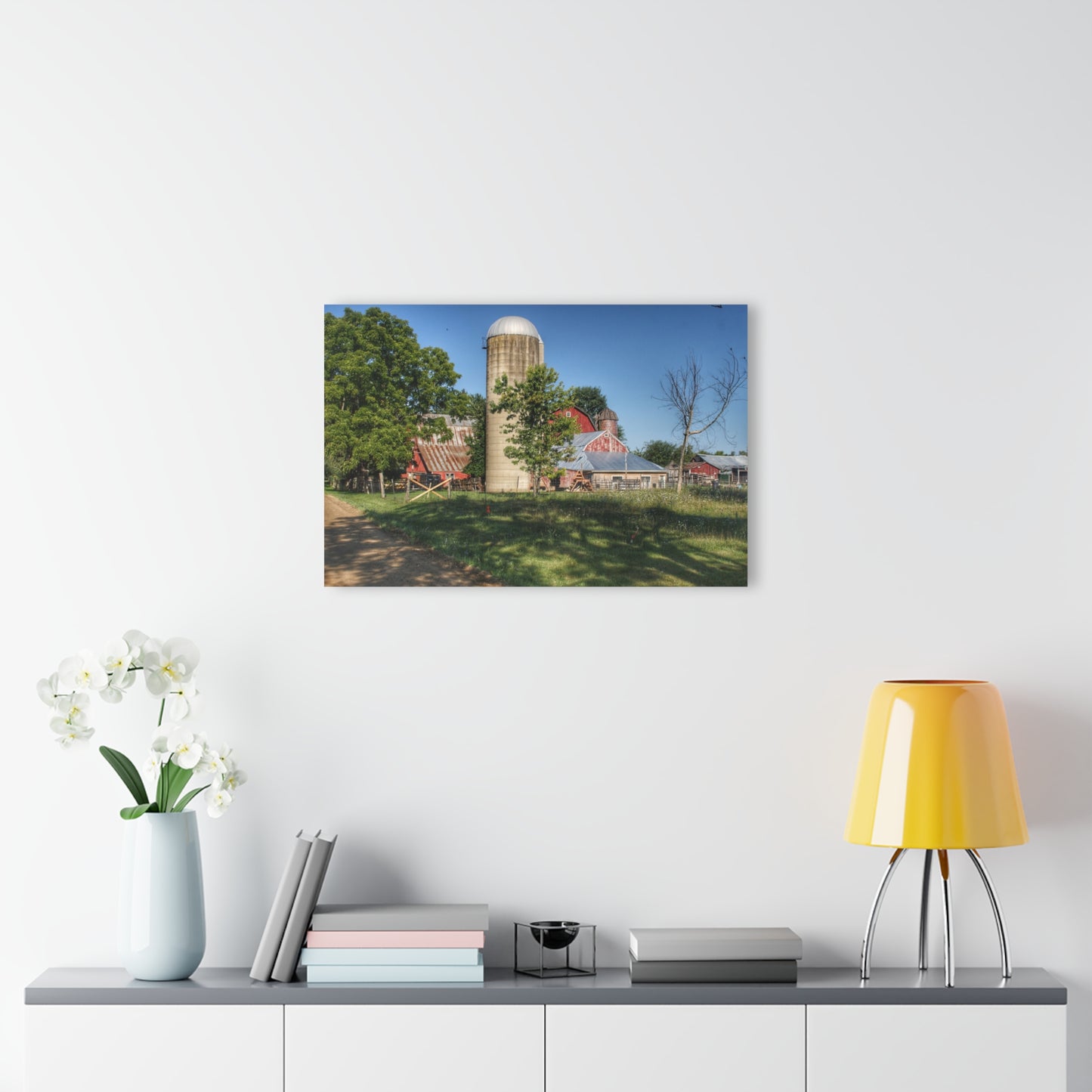 U R There Photography Tody Road Reds Rustic Farmhouse Acrylic Wall Print