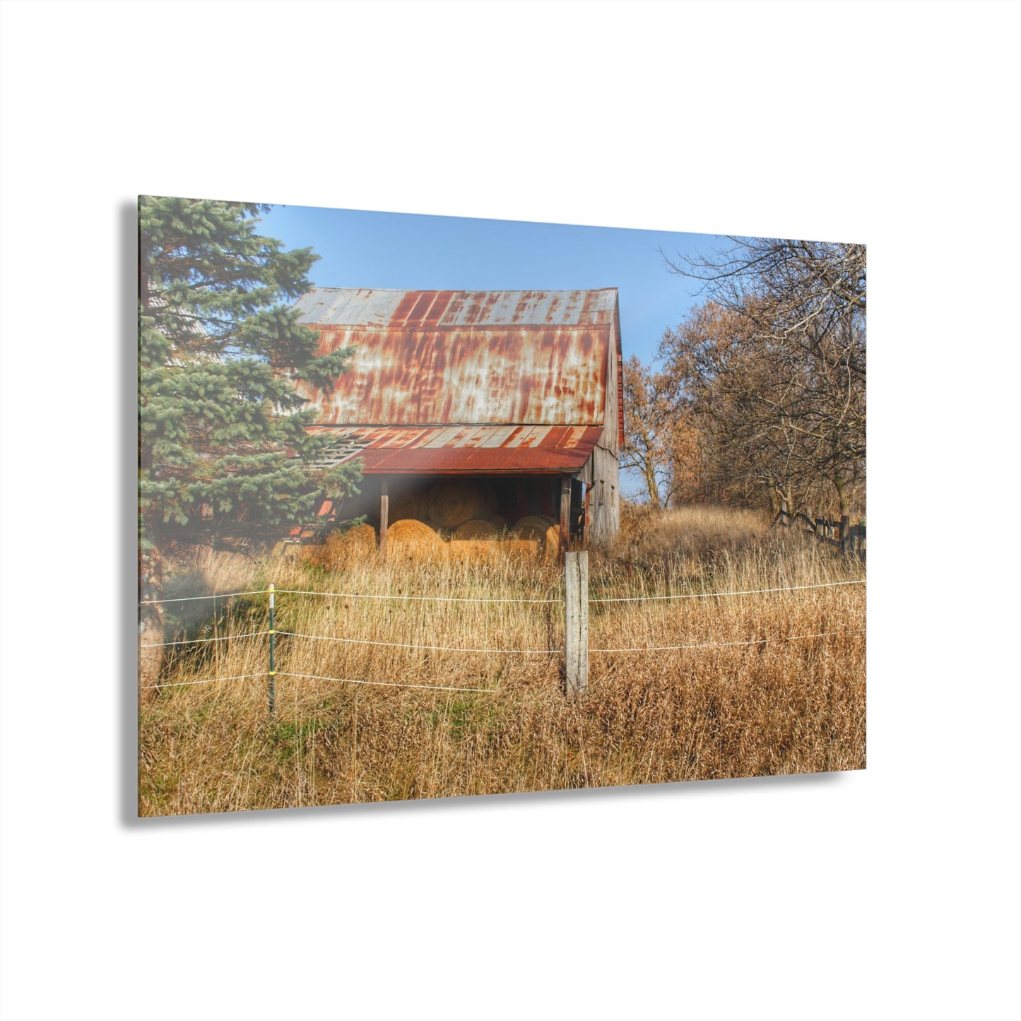 U R There Photography Dodge Road Hay Barn I Rustic Farmhouse Acrylic Wall Print
