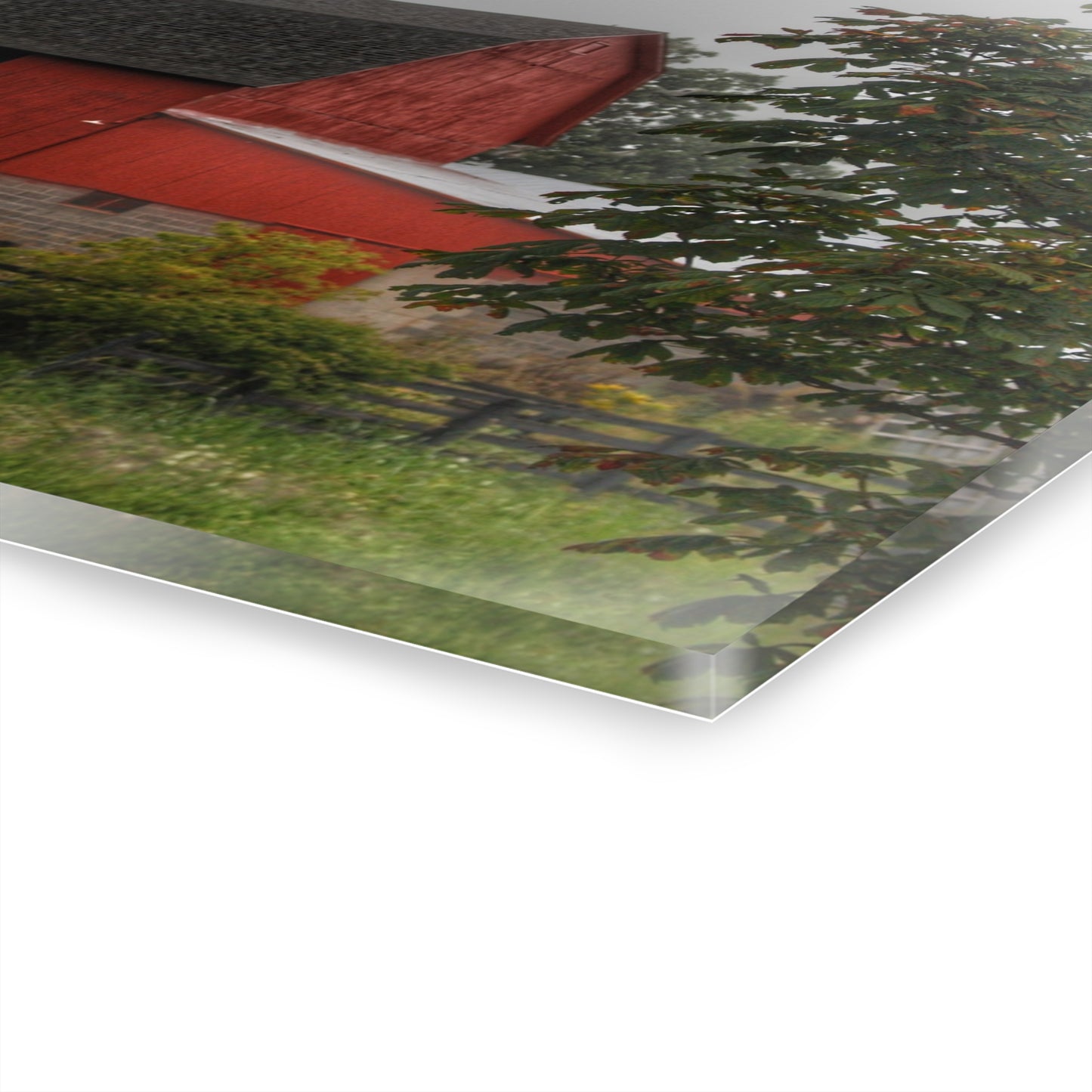 U R There Photography Five Lakes Road Red I Rustic Farmhouse Acrylic Wall Print