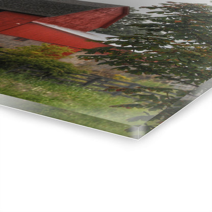 U R There Photography Five Lakes Road Red I Rustic Farmhouse Acrylic Wall Print