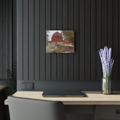 U R There Photography West Barnes Lake Reds Rustic Farmhouse Acrylic Wall Print