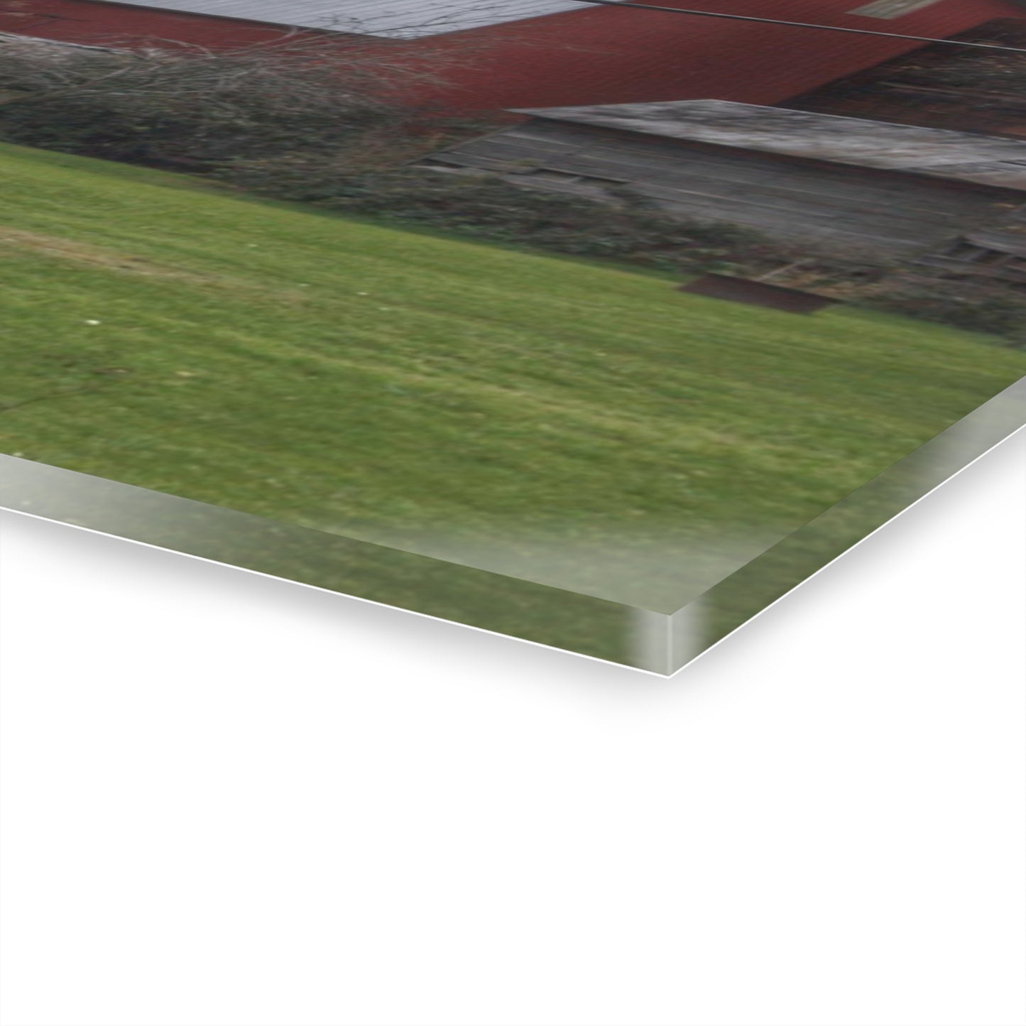 U R There Photography Dodge Road Red Rustic Farmhouse Acrylic Wall Print