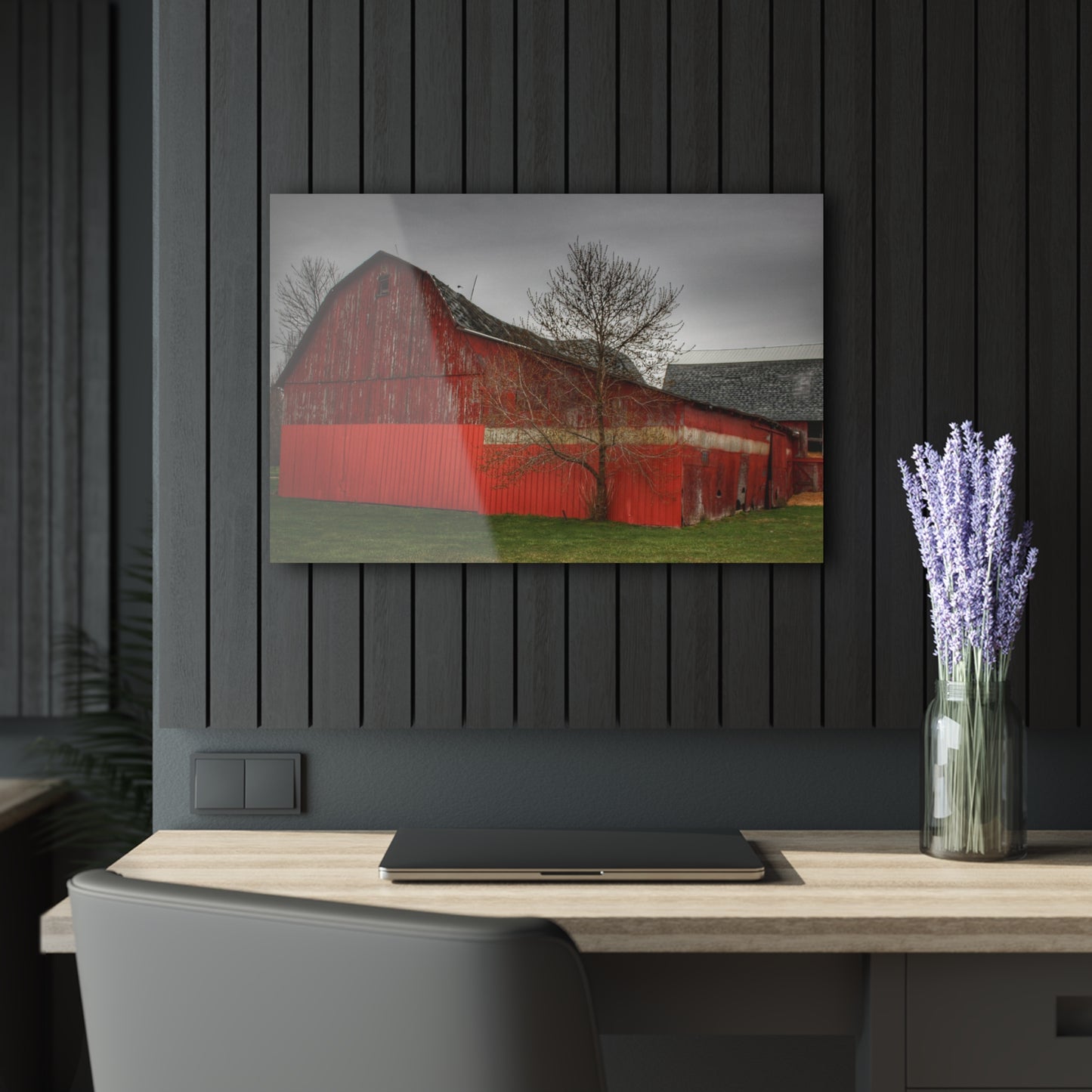 U R There Photography Almont Reds Rustic Farmhouse Acrylic Wall Print