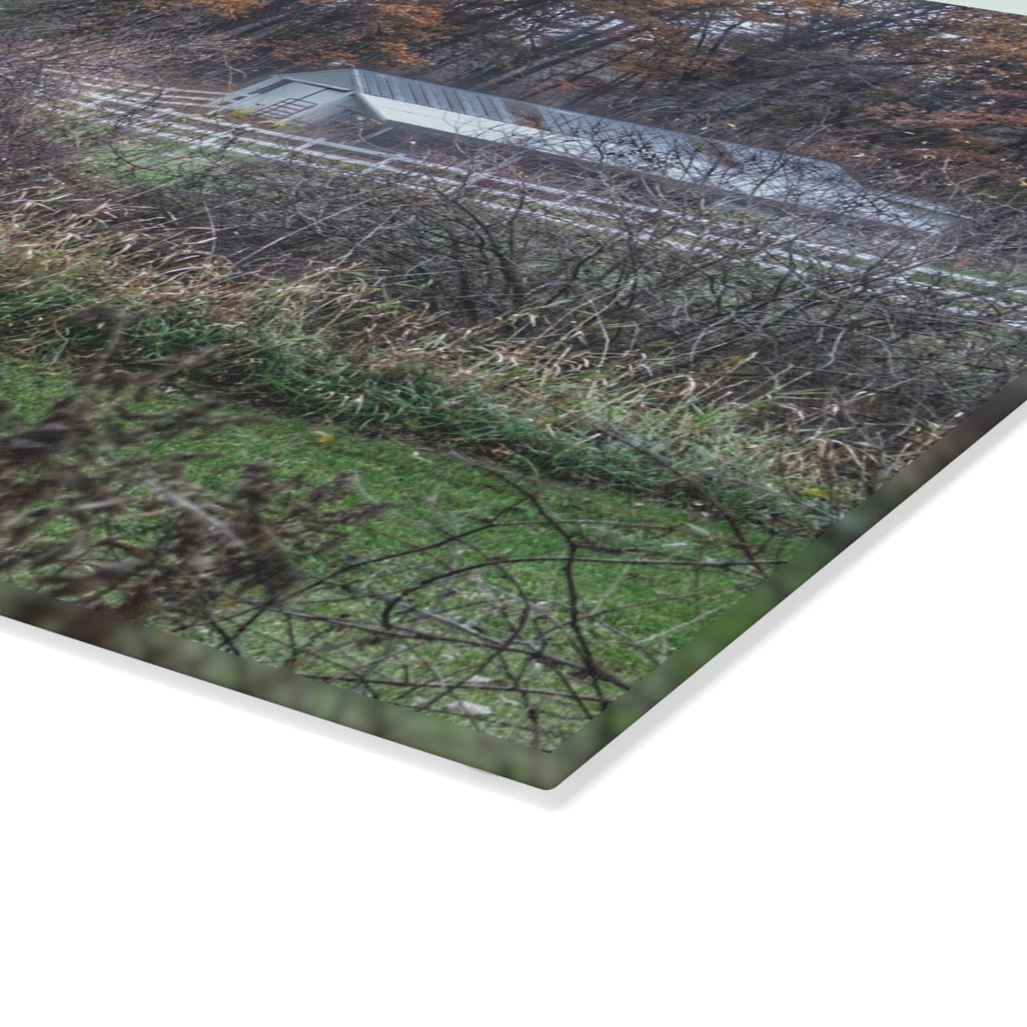 U R There Photography Shifman Road Stable Rustic Farmhouse Tempered-Glass Cutting Board