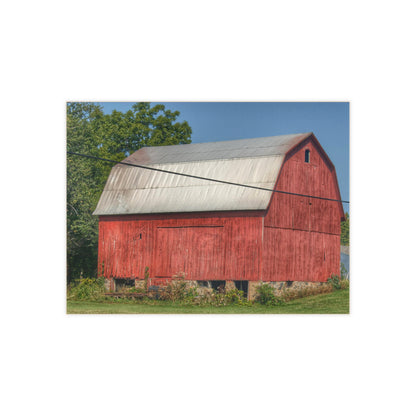 U R There Photography Belsay Road Red Rustic Farmhouse Decorative Ceramic Tile