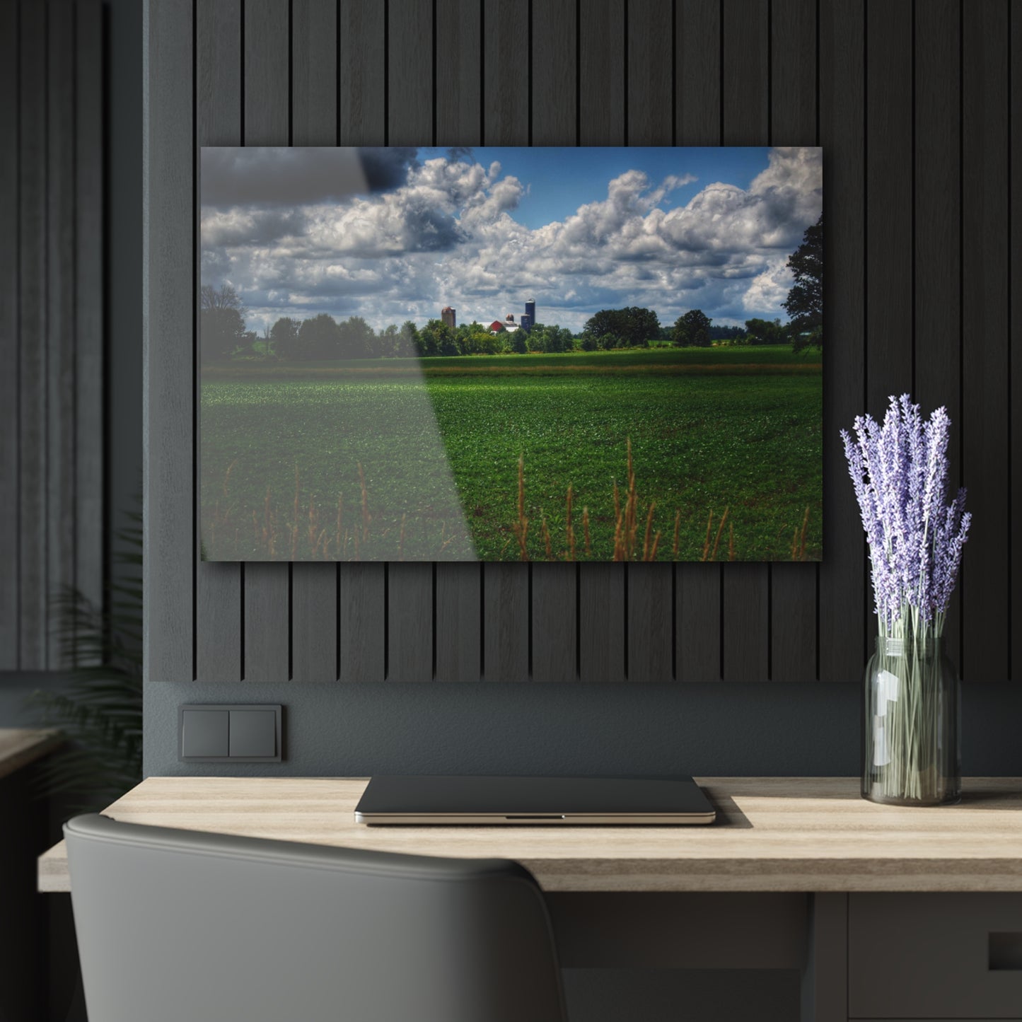 U R There Photography Farm from a Distance Rustic Farmhouse Acrylic Wall Print