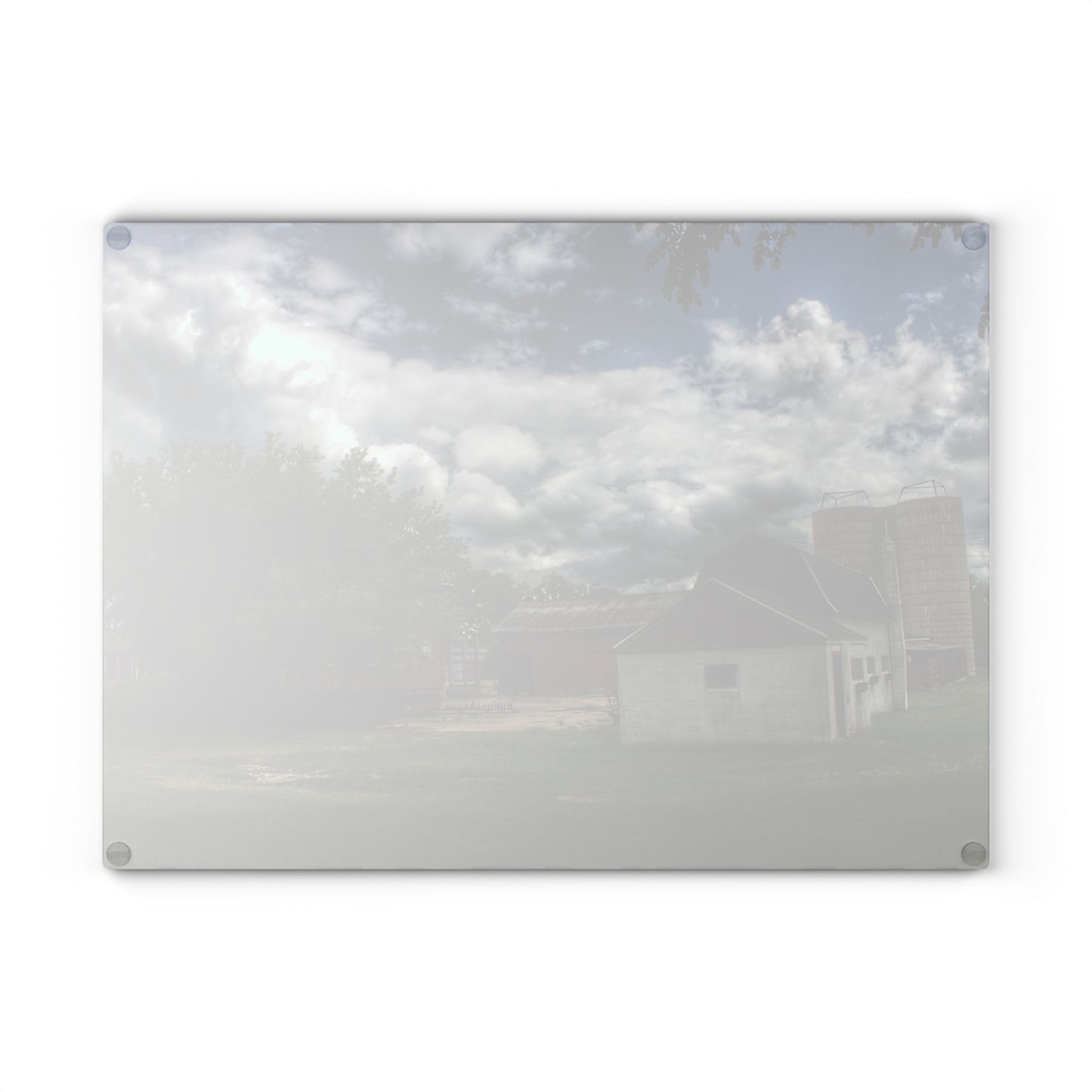U R There Photography Five Lakes Farm I Rustic Farmhouse Tempered-Glass Cutting Board