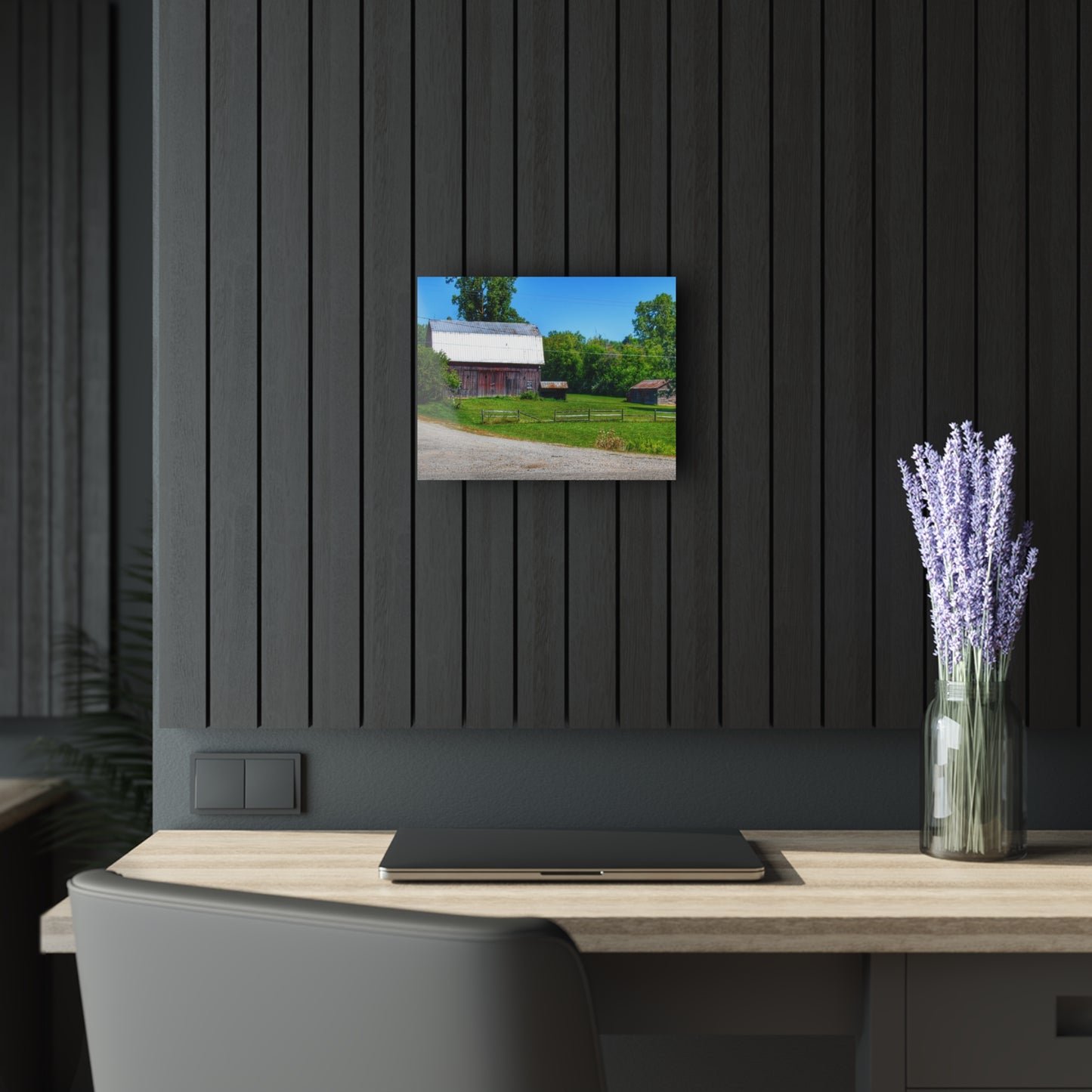 U R There Photography Vienna Road Greys Rustic Farmhouse Acrylic Wall Print