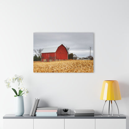 U R There Photography Jones Road Red Rustic Farmhouse Acrylic Wall Print