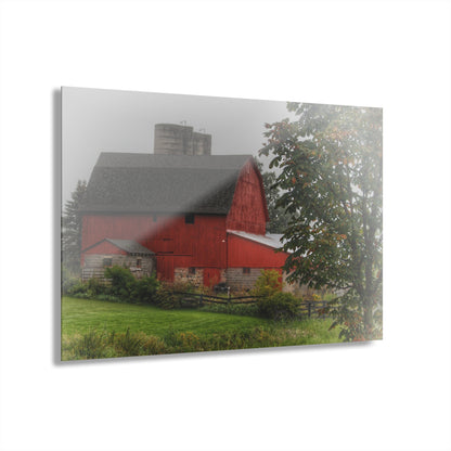 U R There Photography Five Lakes Road Red I Rustic Farmhouse Acrylic Wall Print