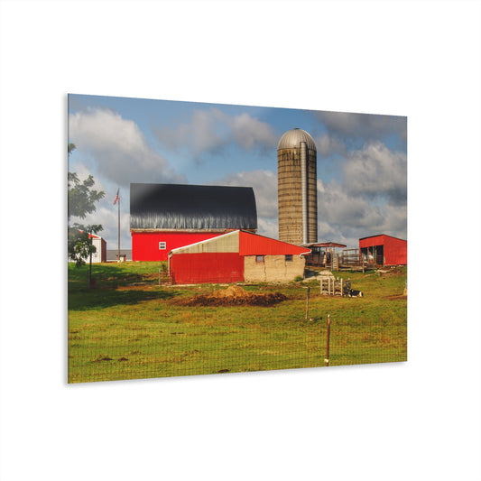 U R There Photography Kingston Checkerboard Farm Rustic Farmhouse Acrylic Wall Print