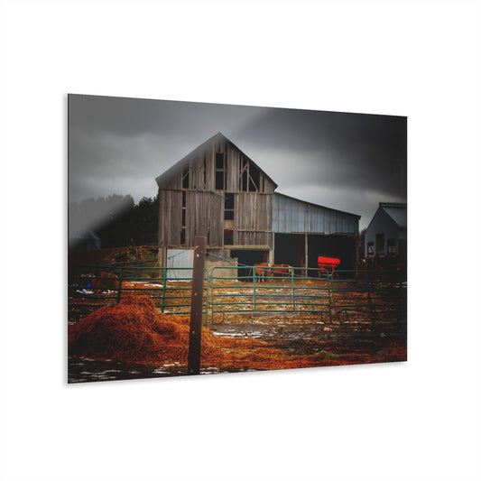 U R There Photography Chapman Road Grey II Rustic Farmhouse Acrylic Wall Print