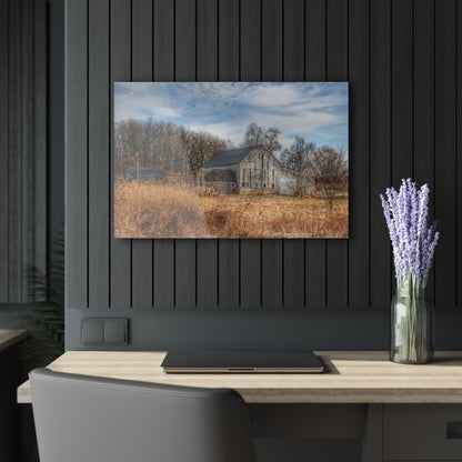 U R There Photography Newark Road White I Rustic Farmhouse Acrylic Wall Print