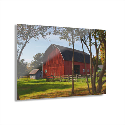 U R There Photography Hough Road Red I Rustic Farmhouse Acrylic Wall Print