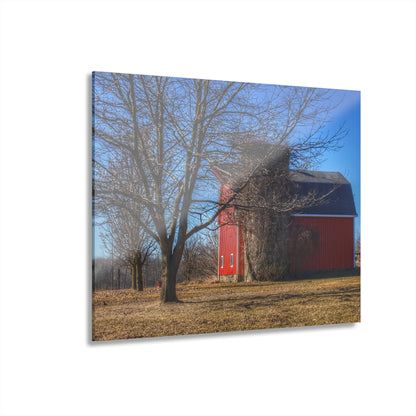 U R There Photography Leonard Road Red Rustic Farmhouse Acrylic Wall Print