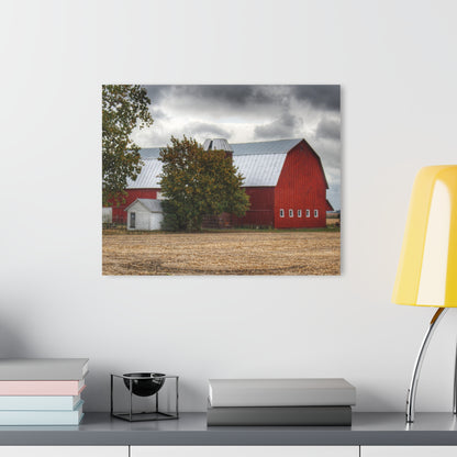 U R There Photography Wadsworth Road Red Rustic Farmhouse Acrylic Wall Print