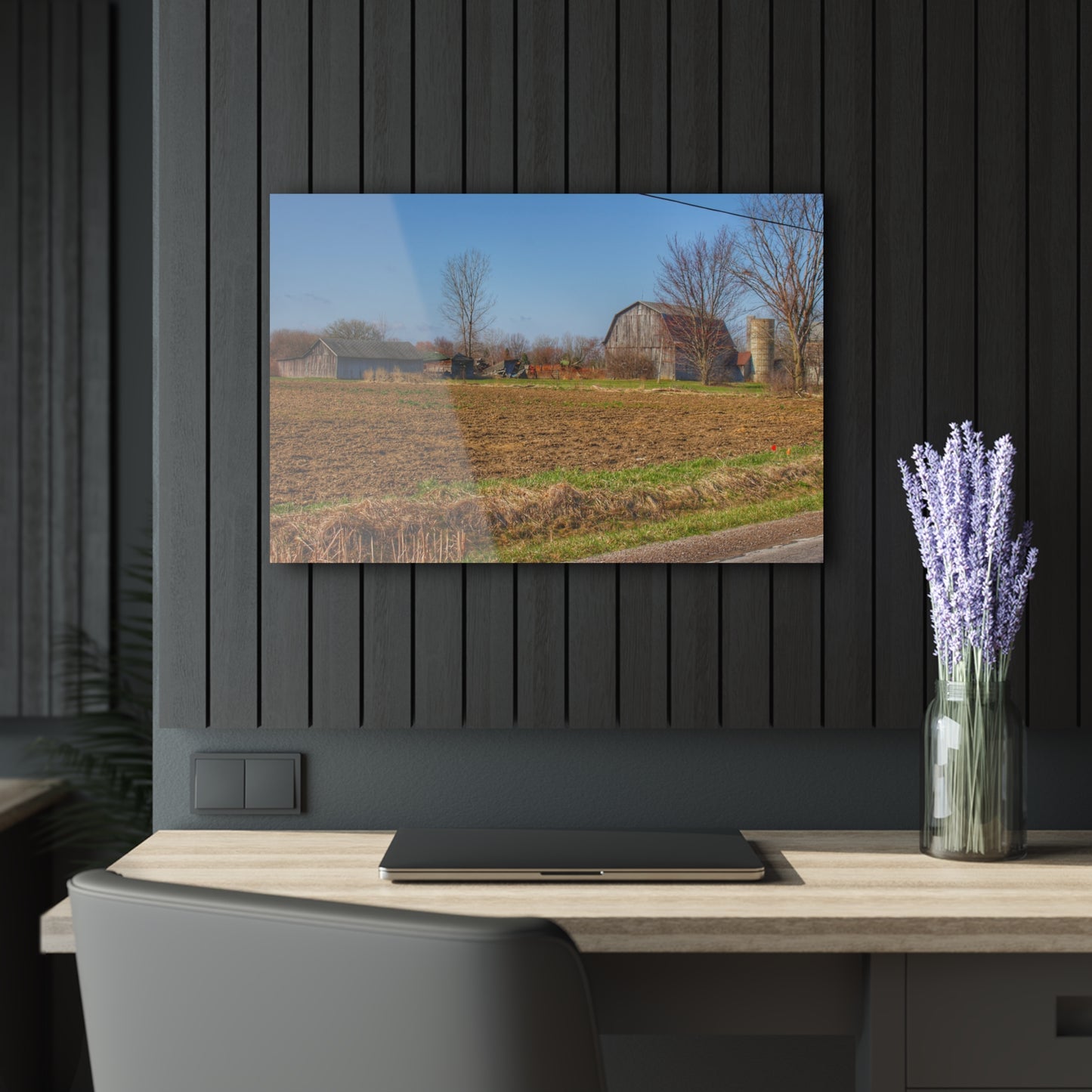 U R There Photography Stanley Road Greys Rustic Farmhouse Acrylic Wall Print