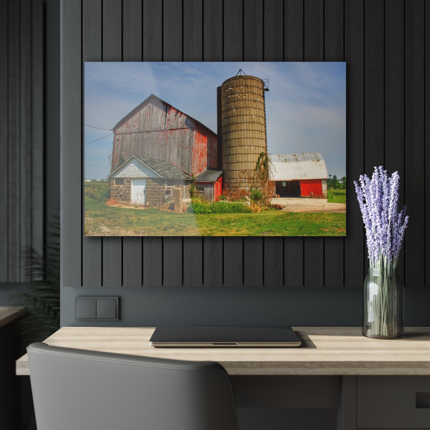 Barn Boutique Modern Farmhouse Acrylic Wall Print| Marlette Road Red III