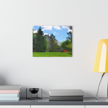U R There Photography Bordman Road Hidden Grey Rustic Farmhouse Acrylic Wall Print