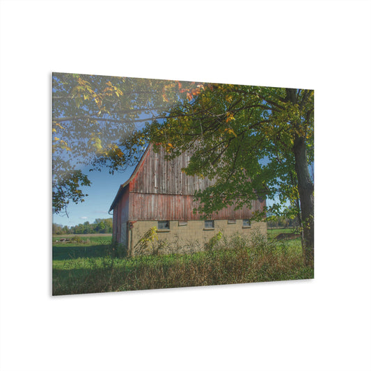 U R There Photography Byington Road Red I Rustic Farmhouse Acrylic Wall Print