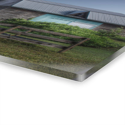 U R There Photography Harris Road Grey Rustic Farmhouse Acrylic Wall Print